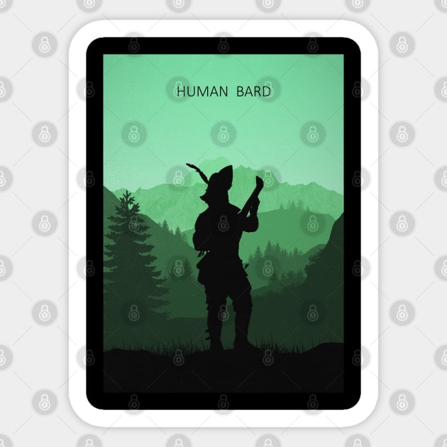 Human Bard Sticker by Rykker78 Artworks